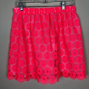 Lilly Pulitzer | Pink Floral Skirt Size Medium